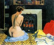 Naked Woman Before Salamander Stove